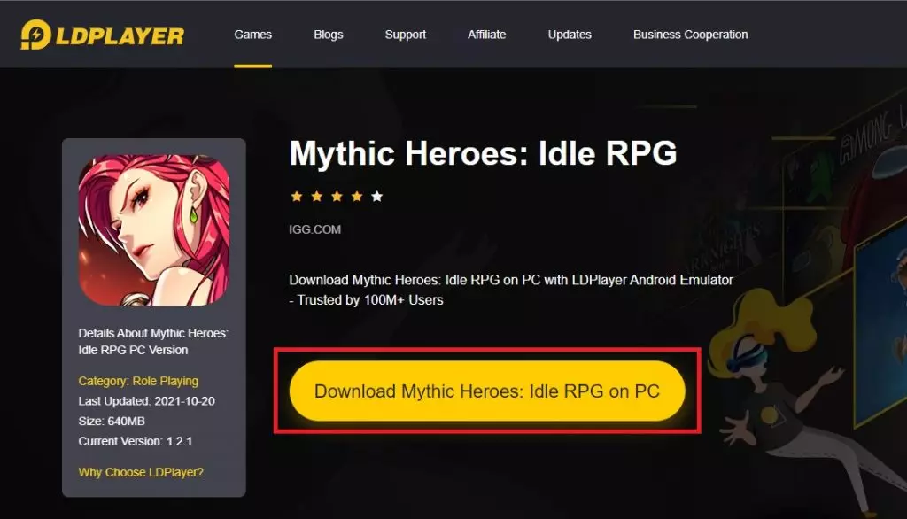 Idle RPG (PC browser game) 